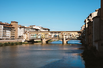 Obraz premium Panoramic view on Ponte Vecchio (Old Bridge)