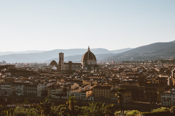 Panoramic view of Florence city from Piazzale Michelangelo