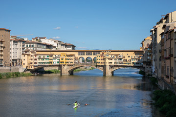 Naklejka premium Panoramic view on Ponte Vecchio (Old Bridge)