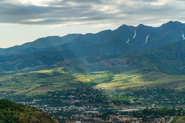 Beautiful village in mountains