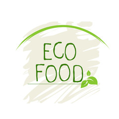 Eco food label and high quality product badges. Bio healthy organic, 100 bio and natural product icon. Emblems for cafe, packaging etc. Vector