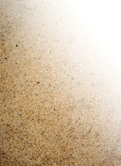 Gritty beach sand texture background with gradient to white