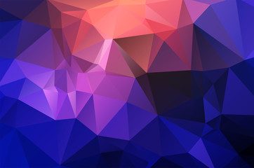 Fototapeta premium blue purple Low poly crystal background. Polygon design pattern. blue purple Low poly vector illustration, low polygon background.