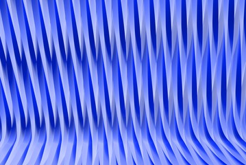 rendered blue 3D Illustration of abstract background - volumetric surfaces formed with extruded star shape, xmas or veterans day concept