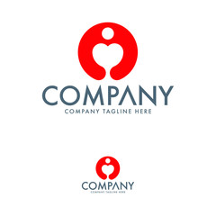 Creative Heart and Human Logo Template