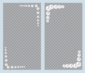 Geofilter for social media. Frame for smartphone photo. Vector template.