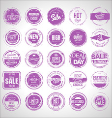 Collection of grunge rubber stamp