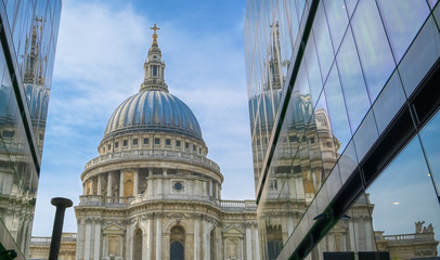 St. Paul's Cathedral in Central London, England, UK.