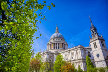 St. Paul's Cathedral in Central London, England, UK.