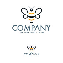 Creative Honey Bee Logo Template
