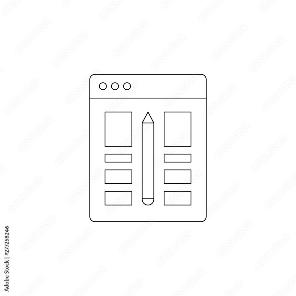 Aufkleber paint tools in pc colored icon. element of programming for mobile concept and web apps icon. outline