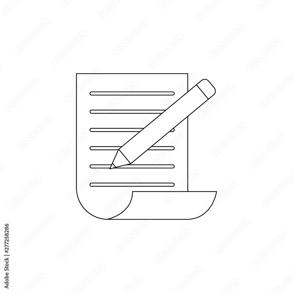 Aufkleber pencil and record colored icon. element of programming for mobile concept and web apps icon. outline