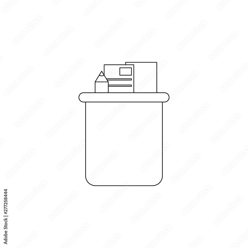 Aufkleber desktop pencil case colored icon. element of programming for mobile concept and web apps icon. outli