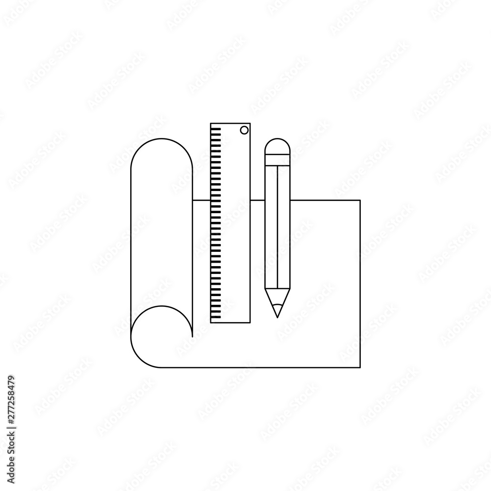 Aufkleber drawing accessories colored icon. element of programming for mobile concept and web apps icon. outli