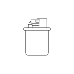 Desktop pencil case colored icon. Element of programming for mobile concept and web apps icon. Outline, thin line icon for website design and development, app development