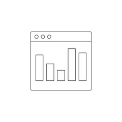 Chart browser colored icon. Element of programming for mobile concept and web apps icon. Outline, thin line icon for website design and development, app development