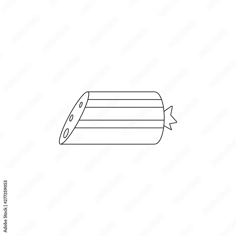 Aufkleber piece of sausage icon. element of resturant for mobile concept and web apps icon. outline, thin line