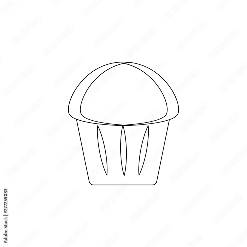 Aufkleber cup cake icon. element of resturant for mobile concept and web apps icon. outline, thin line icon fo