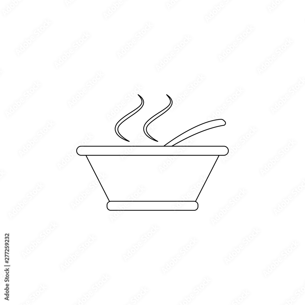 Poster bowl of soup icon. element of resturant for mobile concept and web apps icon. outline, thin line ico