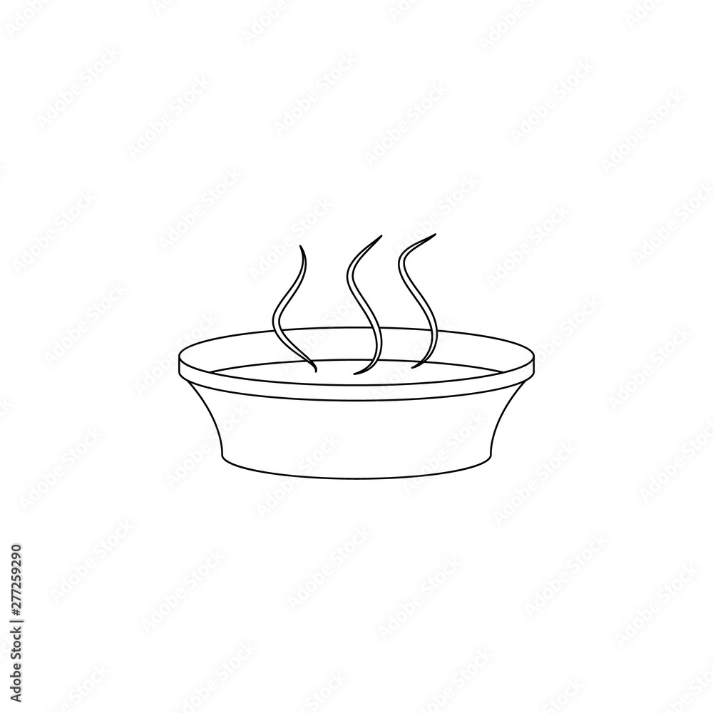 Poster hot soup icon. element of resturant for mobile concept and web apps icon. outline, thin line icon fo