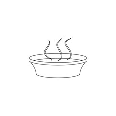 Hot soup icon. Element of resturant for mobile concept and web apps icon. Outline, thin line icon for website design and development, app development