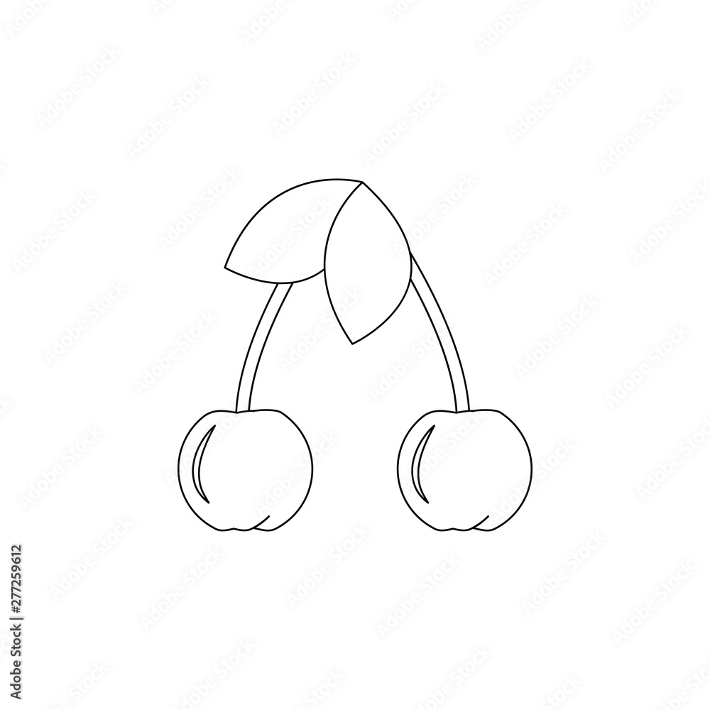 Poster cherry icon. element of resturant for mobile concept and web apps icon. outline, thin line icon for 