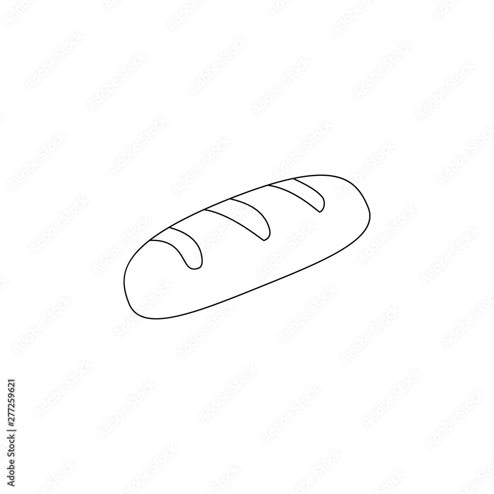 Poster loaf of bread icon. element of resturant for mobile concept and web apps icon. outline, thin line ic