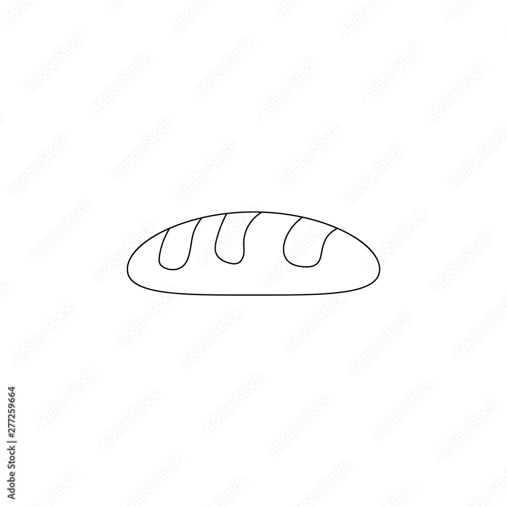 Poster loaf of bread icon. element of resturant for mobile concept and web apps icon. outline, thin line ic