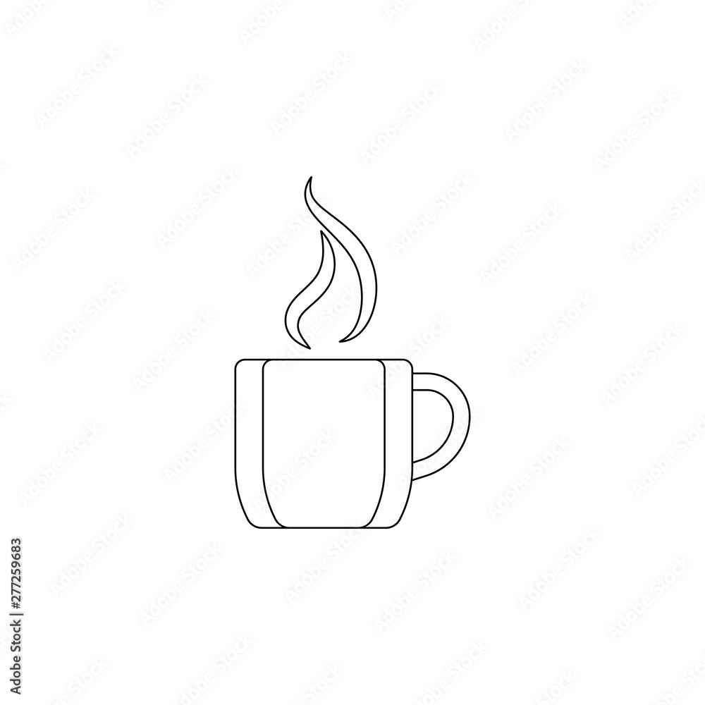 Poster cup of coffee icon. element of resturant for mobile concept and web apps icon. outline, thin line ic