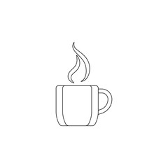 Cup of coffee icon. Element of resturant for mobile concept and web apps icon. Outline, thin line icon for website design and development, app development