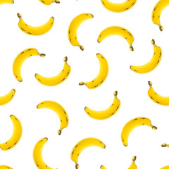 seamless pattern with bananas on white background