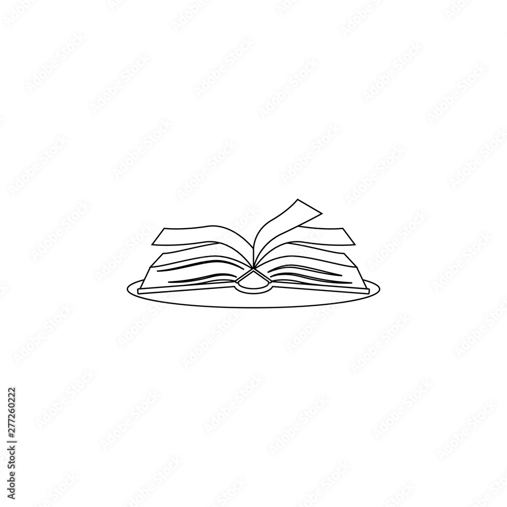 Poster open book icon. element of book for mobile concept and web apps icon. outline, thin line icon for we