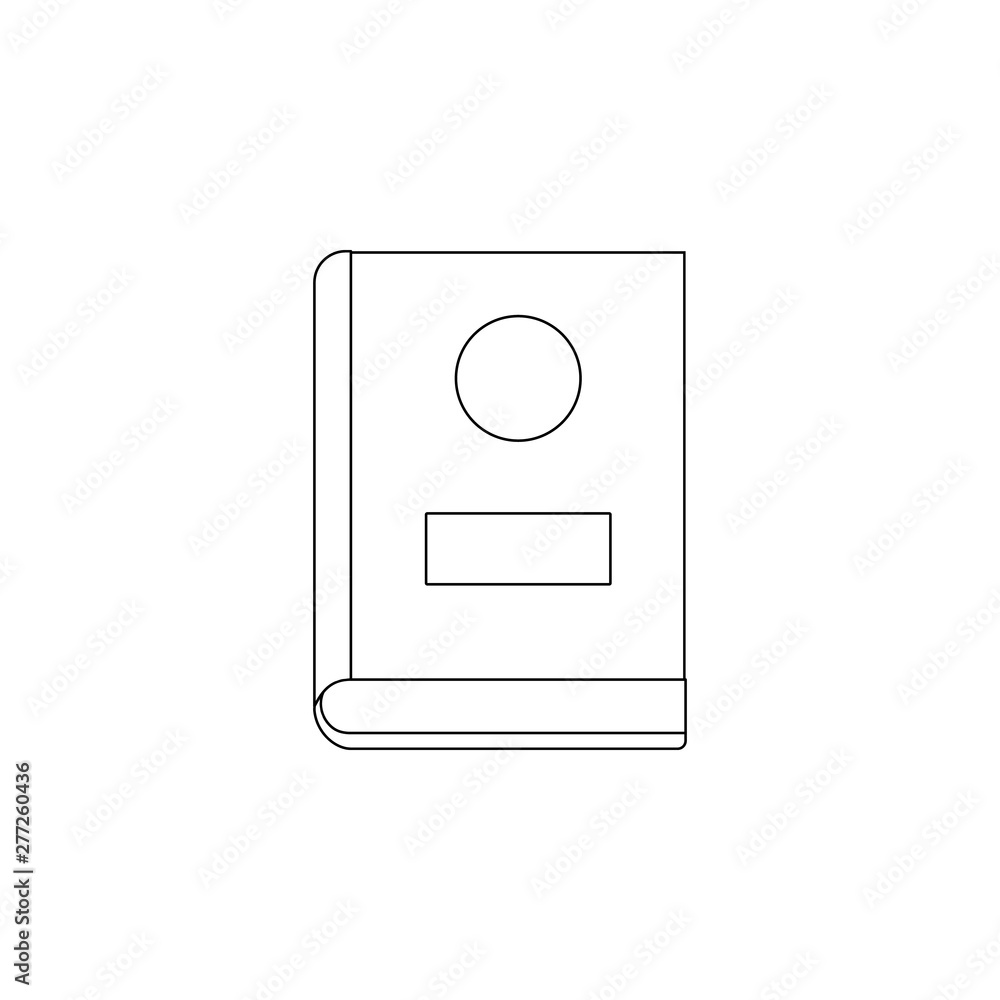 Poster book icon. element of book for mobile concept and web apps icon. outline, thin line icon for website