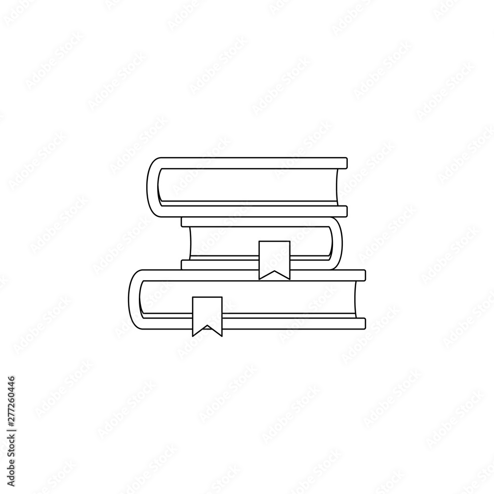 Poster book with bookmarks icon. element of book for mobile concept and web apps icon. outline, thin line i
