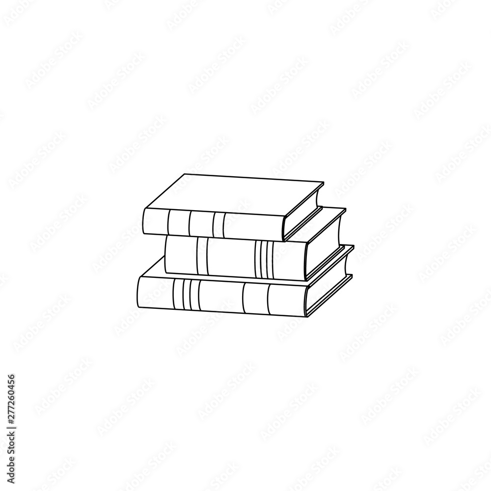 Poster pile of books icon. element of book for mobile concept and web apps icon. outline, thin line icon fo