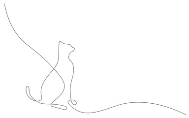 Cat silhouette, vector illustration