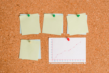 Corkboard color size paper pin thumbtack tack sheet billboard notice board