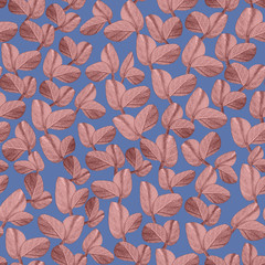 seamless floral pattern with leaves 