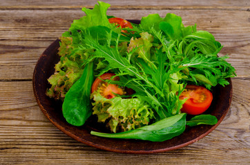 Fresh juicy salad with tomatoes, healthy lifestyle concept, weight loss concept.