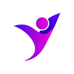 Letter Y People Logo Design