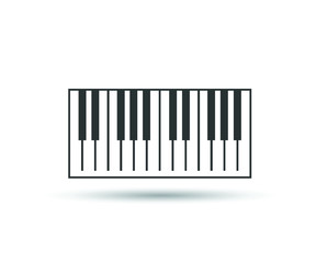 Piano keyboards logo vector illustrations eps