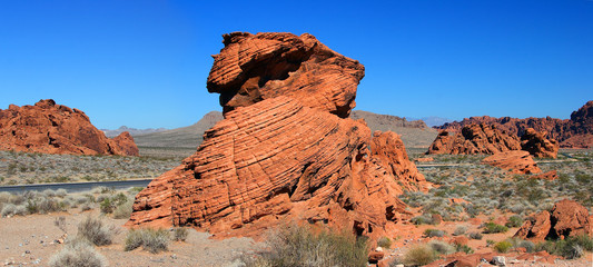 Red rocks in Nevada desert
