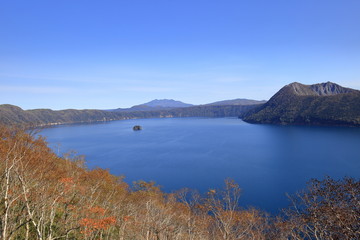 Autumnscape at Lake Mashu in Akan Mashu National Park, Hokkaido, Japan