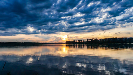 Spring sunset over the Fraser