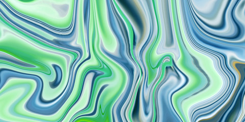 Marble ink colorful. green-blue marble pattern texture abstract background. can be used for background or wallpaper