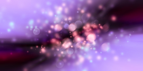 white bokeh blur background / Circle light on purple background / abstract light background