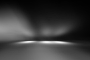 Gray empty room studio gradient used for background and display your product