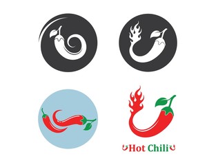 Chili logo icon vector illustration design