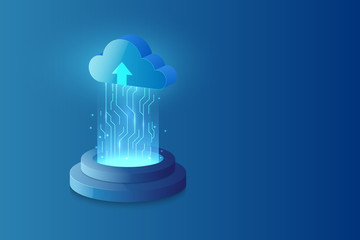 abstract cloud technology system sci fi design concept background. vector illustrater