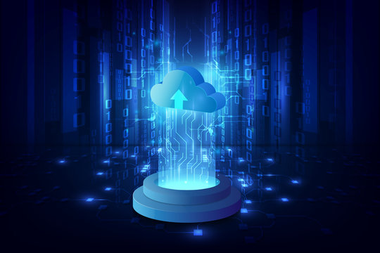 abstract cloud technology system sci fi design concept background. vector illustrater